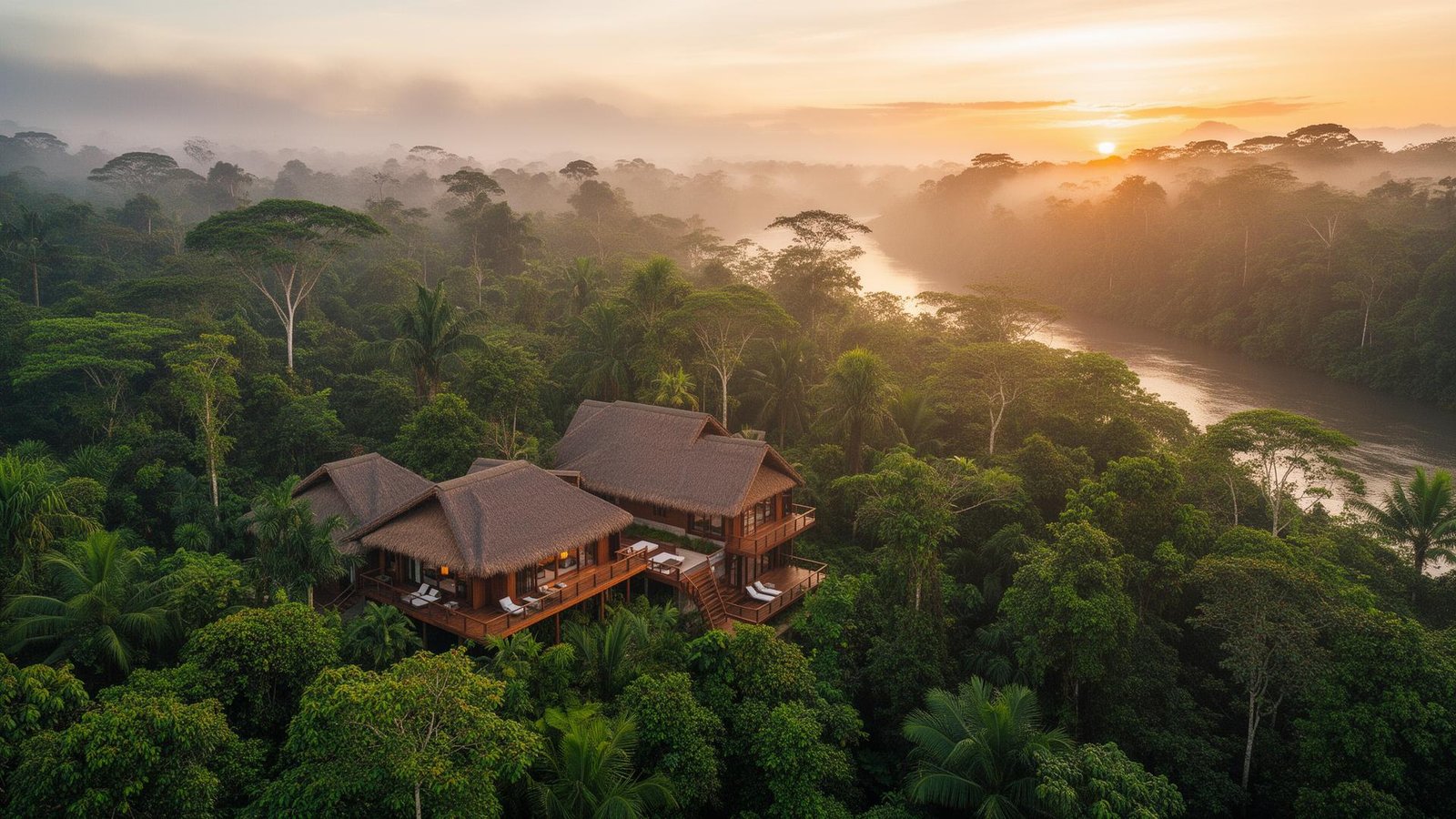 Grandview Hotel exterior at sunset